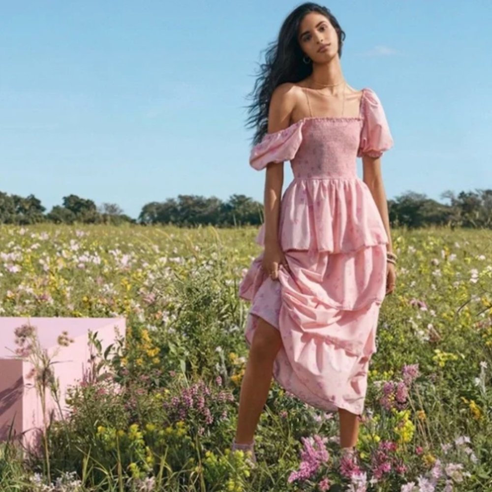 LoveShackFancy Pink Maxi Dress